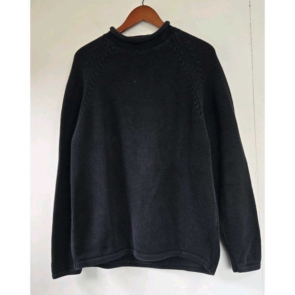 Vintage SKYR Sweatshirt Mens L Sweater Black Roundneck Shirt Cotton